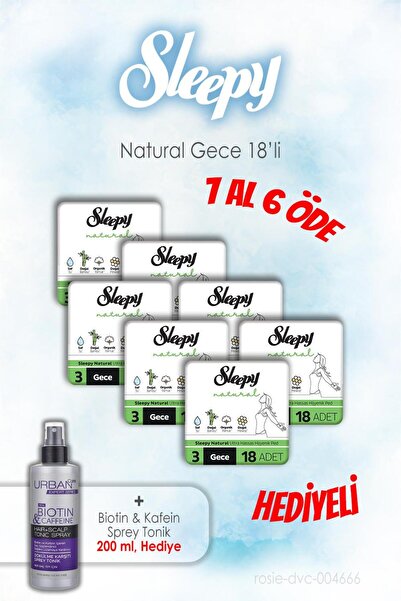 Sleepy عبوة من 18 قطعة من Natural Night اشتر 7 واحصل على 6 و200 مل من المنشطات