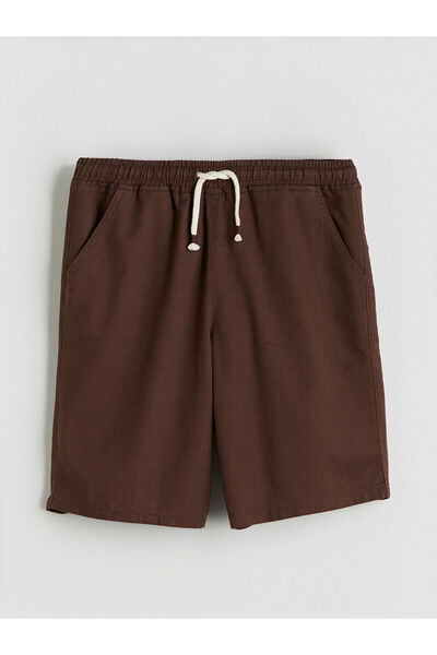 LC Waikiki Vizyon New Season Αγορίστικο σορτς με ελαστική μέση και μείγμα λιν...