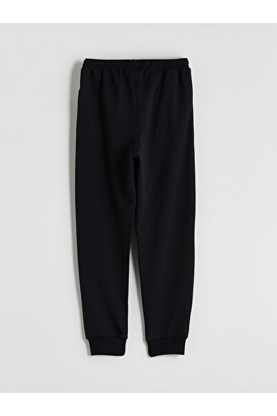 LC Waikiki LCW Kids Siyah Beli Lastikli Galatasaray Baskılı Erkek Çocuk Jogger Eşofman Alt