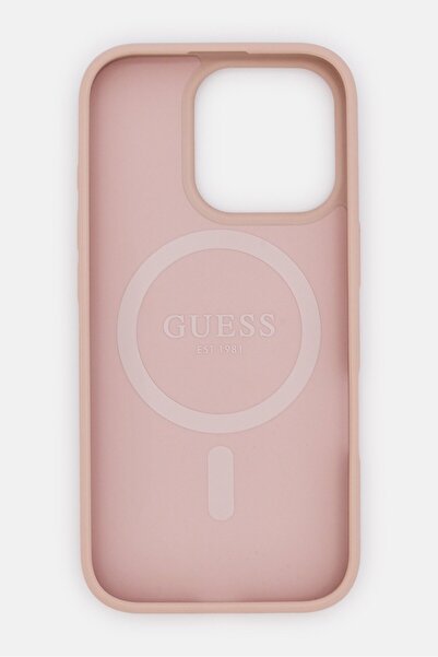 Guess iPhone 16 Pro Magsafe Metal Logo Protective Case, Pink