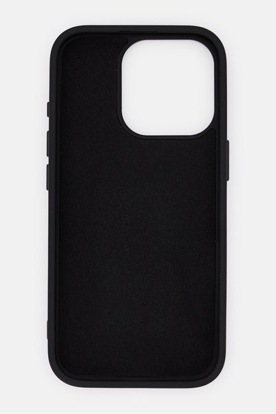 Levelo iPhone 16 pro Livia Silicone Protective Case With Camera Ring Stand, Black