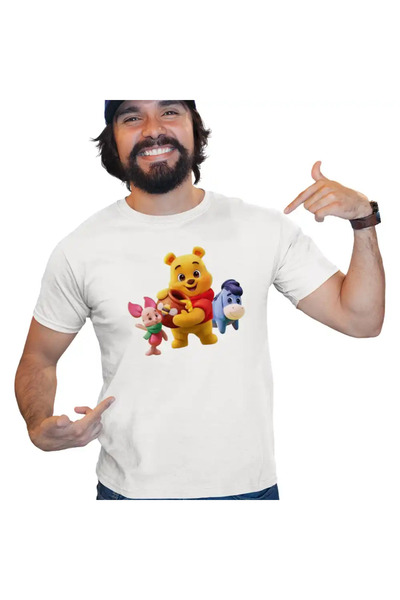 OEM Tricou Barbati Winnie the Pooh Puh Copilarie Desene Animate