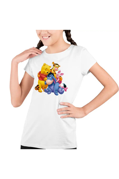 OEM Tricou Copii Fete Ursuletul Winnie the Pooh Familie Puh