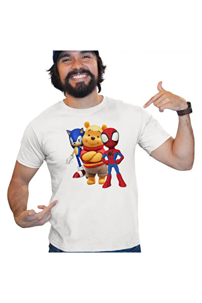 OEM Tricou Barbati Sonic Winnie Spidey Spiderman