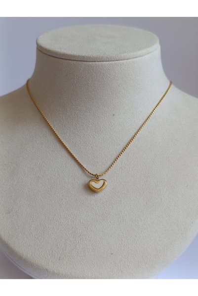 PileaD Heart Pearl Stone Non Tarnishing Anti-Allergic Guaranteed 316L Steel Necklace