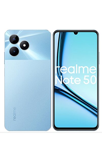 realme نوت 50 ثنائي الشريحة، أزرق سماوي، ذاكرة وصول عشوائي (RAM) سعة 4 جيجابايت، سعة تخزين 256 جيجابايت، يدعم تقنية الجيل الرابع