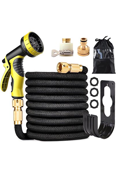 VINNYSEN خرطوم حديقة قابل للتمدد بطول 15.2 مترًا مع فوهة بنمط رش 9