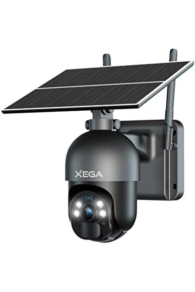 Xega كاميرا مراقبة خارجية لاسلكية تعمل بالطاقة الشمسية بتقنية 3G/4G LTE بدون واي فاي، بدقة 2K Super HD
