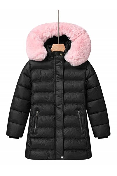 fantasialand Geacă de iarnă pentru fete, model Florina, culoare neagră, GMA 4314