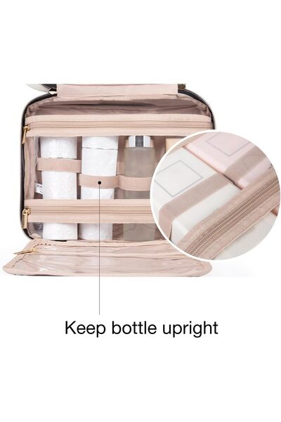 BAGSMART Hanging Toiletry Bag - Water-resistant Travel Makeup Cosmetic Organizer with Hook