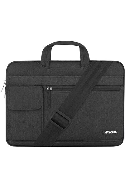 Generic MOSISO Laptop Shoulder Bag Flapover Briefcase Sleeve - Black (13 Inch)