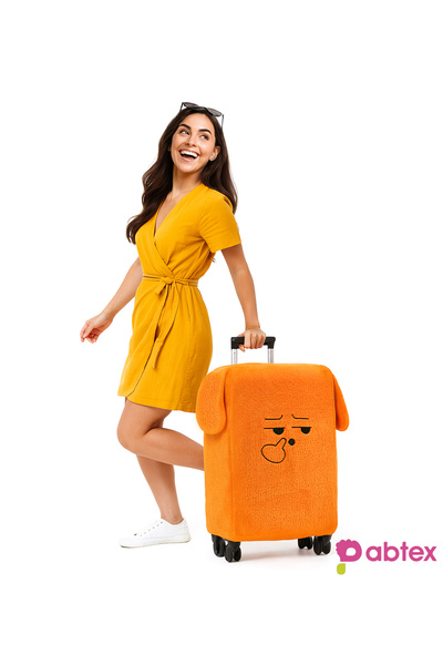 Pabtex Plush Medium Size Luggage Cover – Protective Suitcase Cover Against Impacts