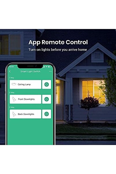 Broadlink Smart Wall Light Switch, Single Live Wire Switch, No Neutral or Capacitor Required, Push B