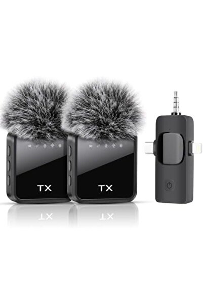 Prosight Mini Microphone, 3 in 1 Wireless Lavalier Microphone for iPhone/Android/Camera