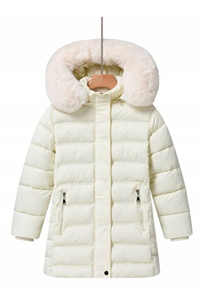 fantasialand Geacă de iarnă pentru fete, model Florina, culoare ivory, GMA 4314