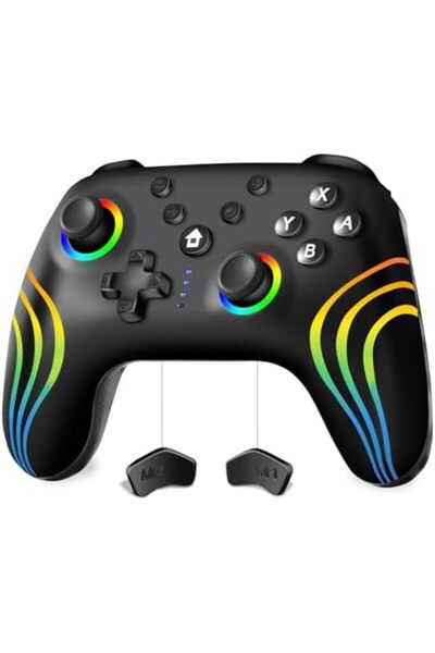 LENND Switch Controller Compatible with Switch/Lite/OLED/PC, Wireless Switch Pro Controller With RGB