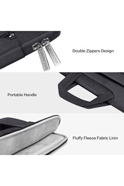 Mosiso حقيبة كتف للكمبيوتر المحمول متوافقة مع ماك بوك اير/برو، 13-13.3 بوصة، متوافقة مع ماك بوك اير/برو، 13-13.3 بوصة، متوافقة مع ماك بوك اير/برو