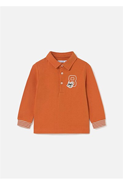 MAYORAL Baby Boy Polo Collar Long Sleeve Badi Orange 2101