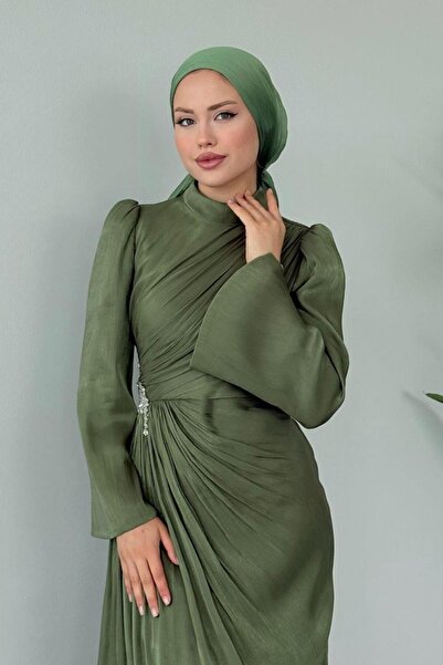 Şulemoda Giyim Βραδινό φόρεμα χακί