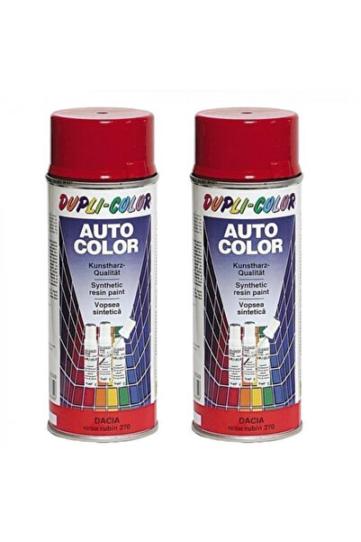 Dupli-Color Pachet 2 x Vopsea Spray Auto Dacia Rosu 270 350 ml