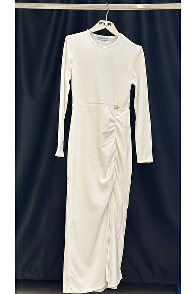 FioriModa Star Detailed Ottoman Fabric Dress