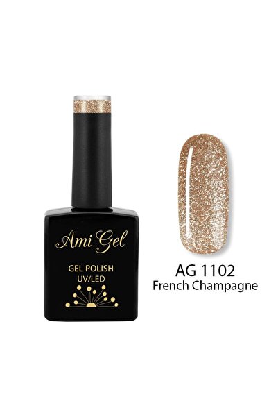 Ami Gel Oja Semipermanentă - Culoare Gel Multicoloră - The One French Champagne AG1102 14ml - Ami Gel