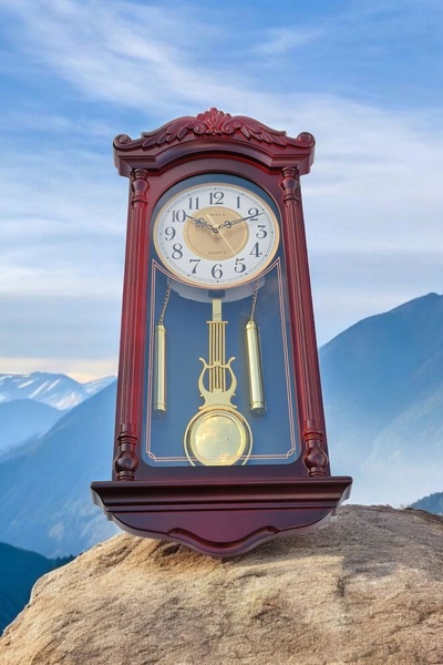 OEM Rustic wall clock with pendulum 66 cm