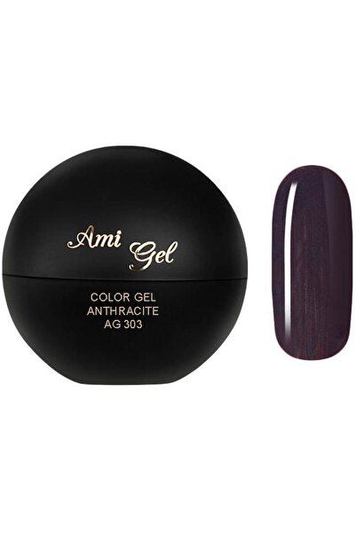 Ami Gel Gel Colorat - Gel Colorant Soak Off Antracit AG303 5gr - Ami Gel