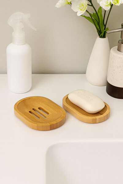 UYT LİFE Ahşap Bambu Katı El Sabunluğu Oval