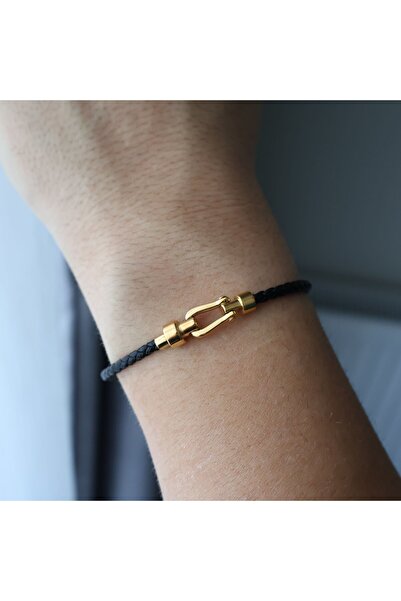 leargia سوار فورج ميش للرجال من الفولاذ - ذهبي