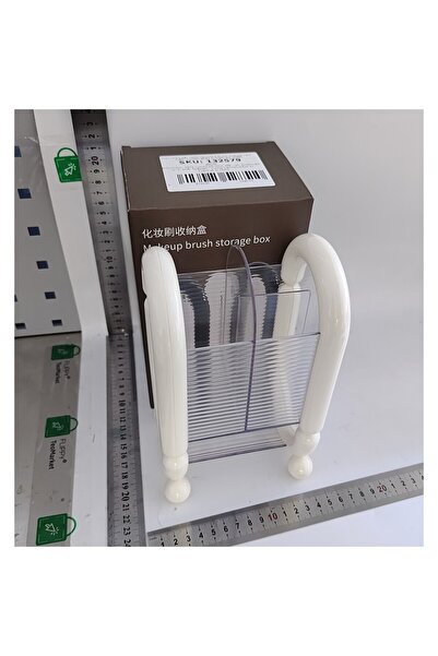 Flippy Cosmetic Storage Box for Brushes, Pencils and Sponges, 4 Compartments, Plastic, 12x10x20 cm,