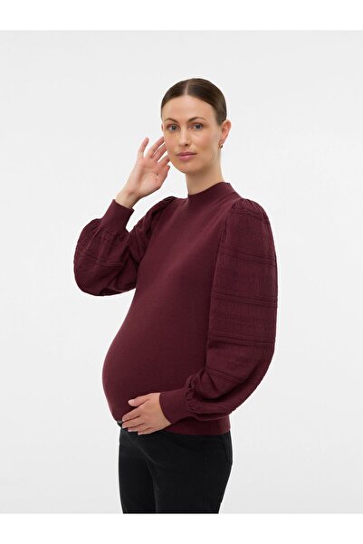Vero Moda Maternity Strickpullover Normal geschnitten Hoch geschlossen Ballonärmel Pullover