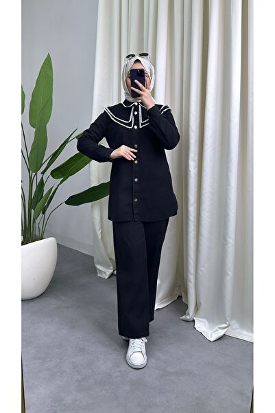 HİJAB STORE Denim Embroidered Suit