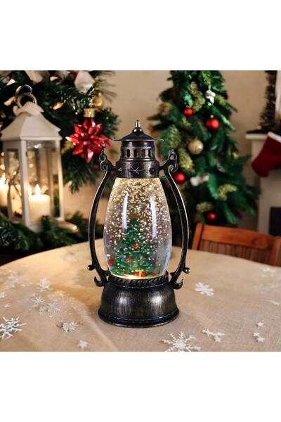 Flippy Φωτιστικό, Flippy, Χριστουγεννιάτικο Φανάρι, LED, Λάμπα λαδιού για χριστουγεννιάτικο δέντρο, Λαβή, 14x7x6 cm, Μαύρο