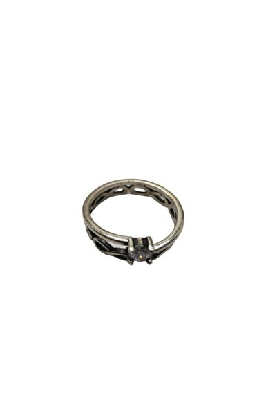 Jolie Silver 925 Woven Ring with Stone M59