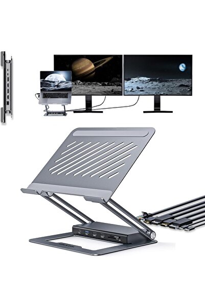 Generic WAVLINK USB-C 13-in-1 Docking Station with Laptop Stand, Dual 4K/5K, 100W PD