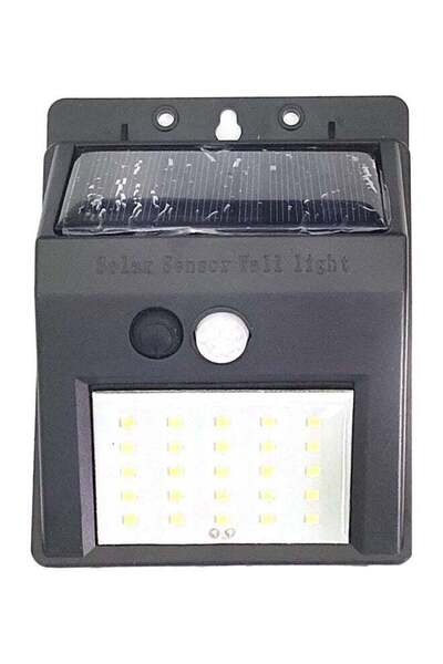 DLC 25-LED Solar PIR Motion Sensor Wall Light Black/White 6 x 16cm