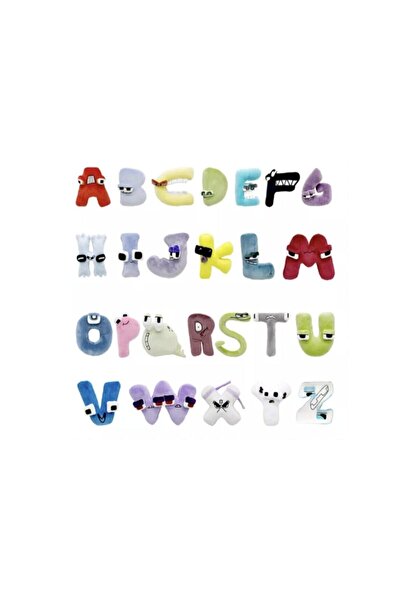 OEM Set 26 Plush Letters Keychain, Multicolor, 9 cm