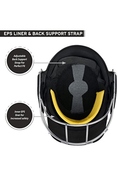 DSC Scud Premium Cricket Helmet for Men & Boys | Medium | Steel Grill + Neck Guard | Lightweight