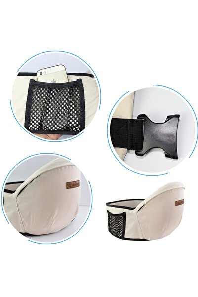 dalip Adjustable Ergonomic Baby Carrier with Seat, 3 Positions, Breathable Cotton, 0-3 yrs, Gray