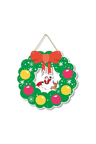 Flippy Christmas Wreath Decoration, Hanging for Door/Wall, Rope Included, 32x33 cm, 350g Paper, Mult