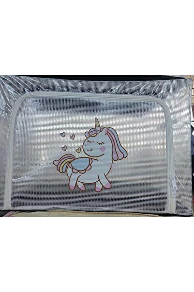 Flippy Storage Box, Flippy, for Children's Room, 66L, PVC, Unicorn Model, Transparent