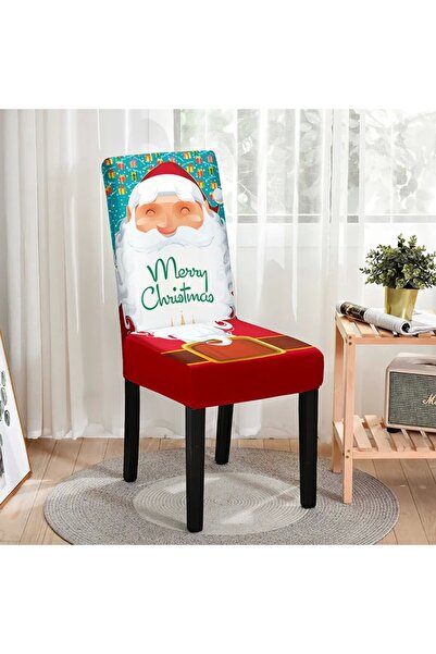 Flippy Chair Cover, Flippy, Christmas Theme, Model 3 Merry Christmas, White/Blue