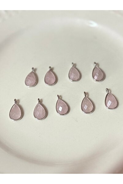 Taş-Mir Pembe Kuvars Kolye Ucu 1 Adet