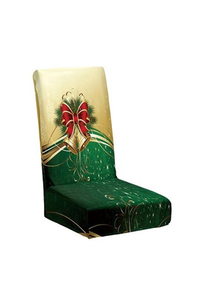 Flippy Chair Cover, Flippy, Christmas Theme, Model 1 Bells, Green/Gold