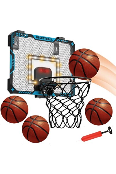 Flippy Kids Basketball Hoop with Electronic Board, Ball & Pump, Indoor/Outdoor