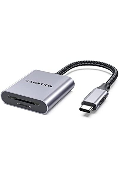 LENTION USB C to SD/Micro SD Card Reader, Type C SD 3.0 Card Adapter Compatible 2023-2016 MacBook Pr