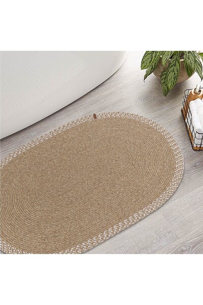 Homefesto Jute rug (80 x 120) Beige oval