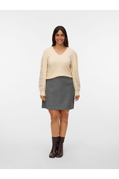Veromoda Curve Strickpullover VMCNEWLIMONE Pullover