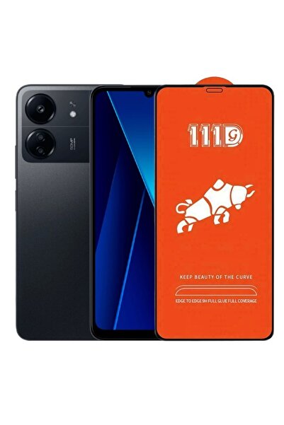 POCO Tempered Glass Screen Protector for Xiaomi Mi C65 (Flippy) - Full Cover 111D, HD, Black Edges,